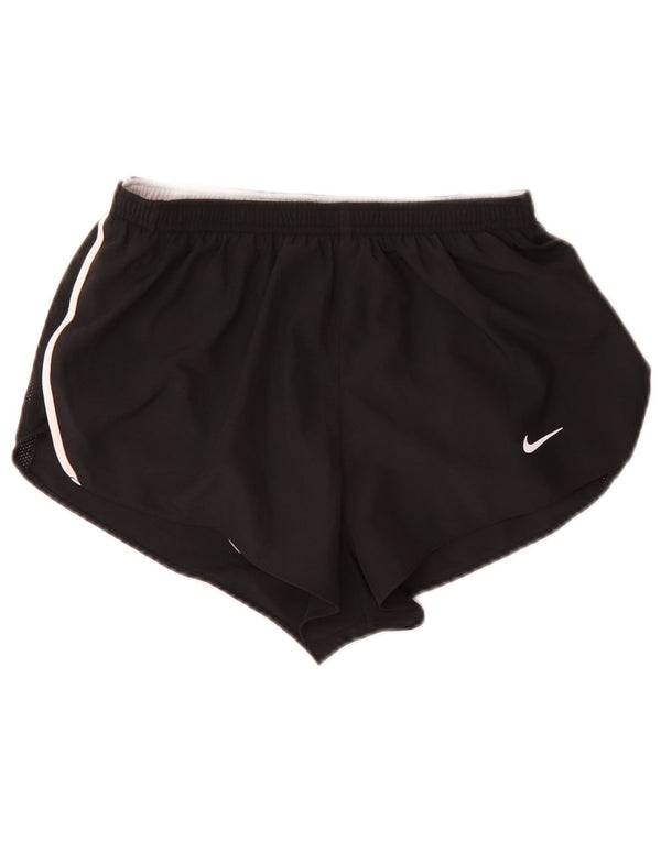Nike Pantalones cortos deportivos Dri Fit para mujer UK 8 Small Poliéster negro