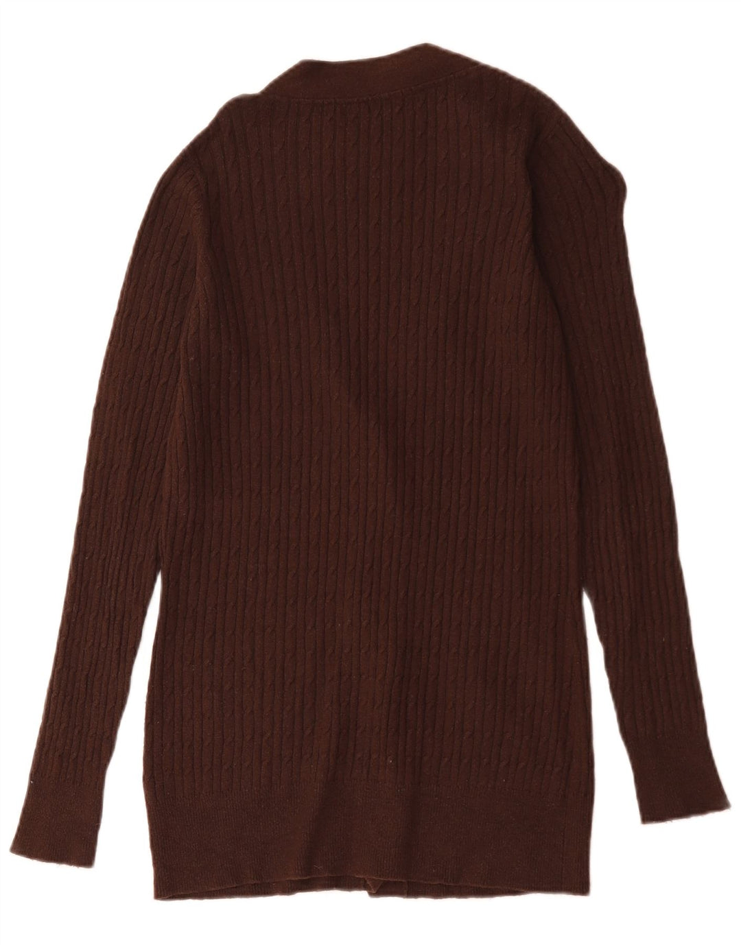 Zara Mujer Cárdigan Suéter UK 46 Grande Marrón