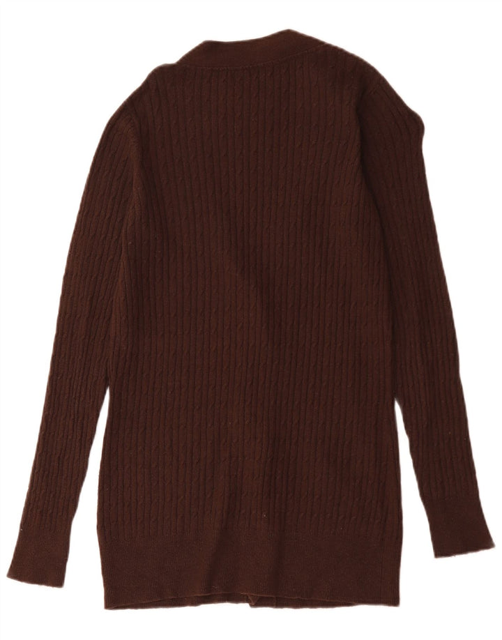 Zara Mujer Cárdigan Suéter UK 46 Grande Marrón