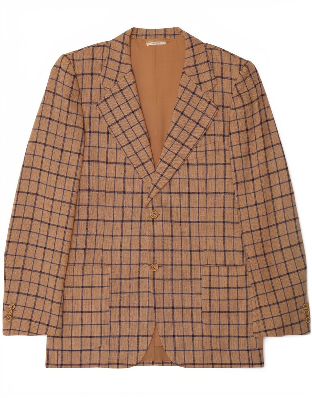 Cerruti 1881 Chaqueta tipo blazer de 2 botones para hombre IT 54 2XL Beige Check Classic