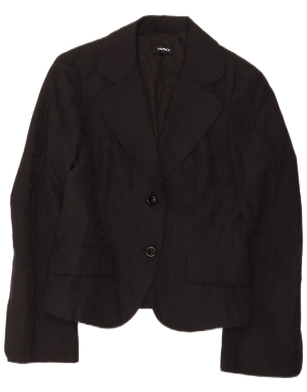 Max & Co. Chaqueta tipo blazer de 2 botones para mujer UK 44 Grande Algodón negro