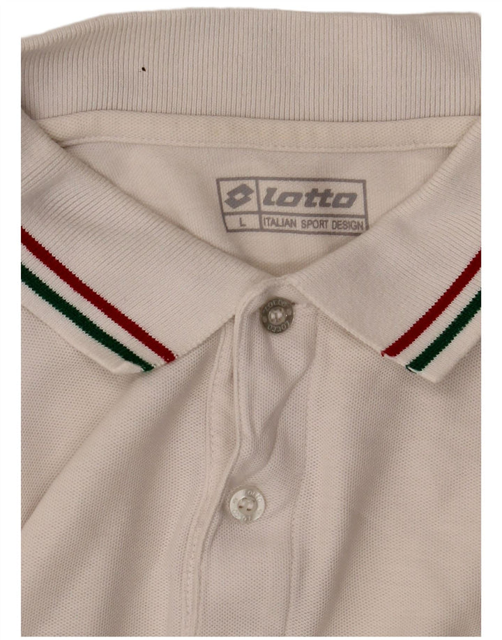 Polo Lotto Hombre Grande Blanco
