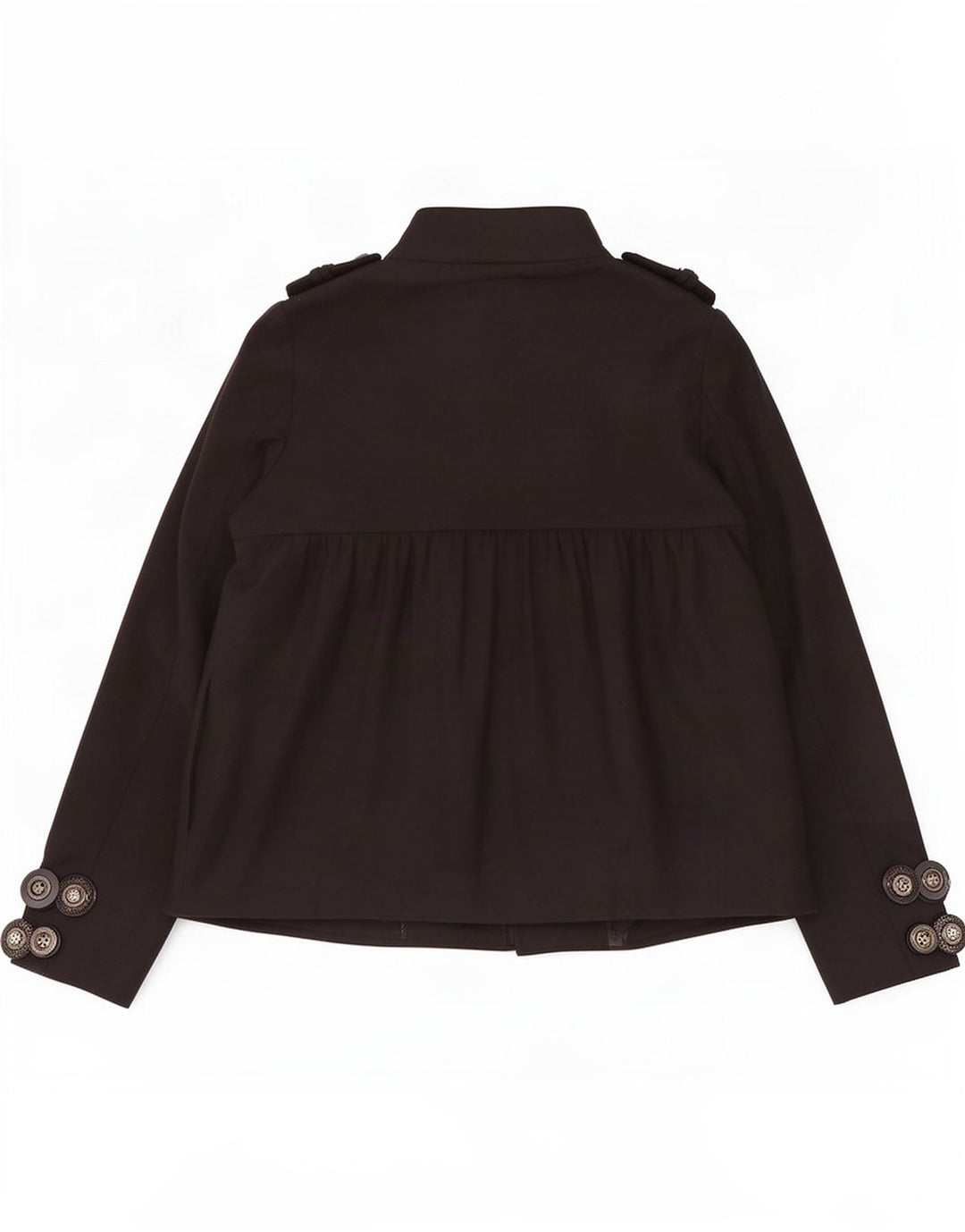 Zara Mujer Chaquetón UK 46 Grande Lana Negra