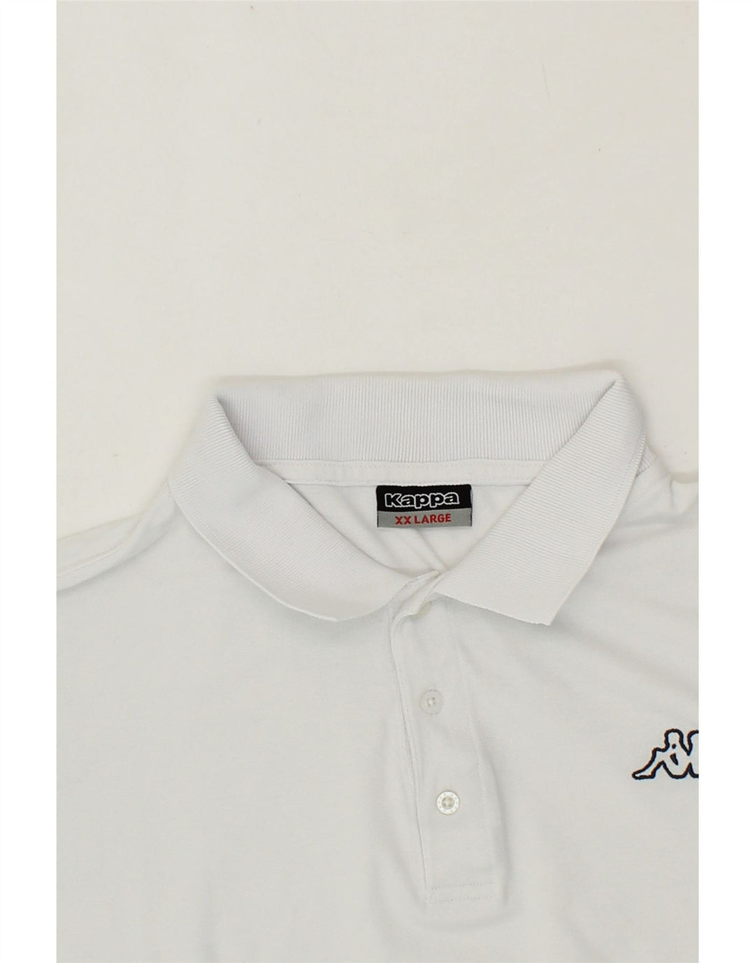 KAPPA Mens Polo Shirt 2XL White Vintage Kappa and Second-Hand Kappa from Messina Hembry 