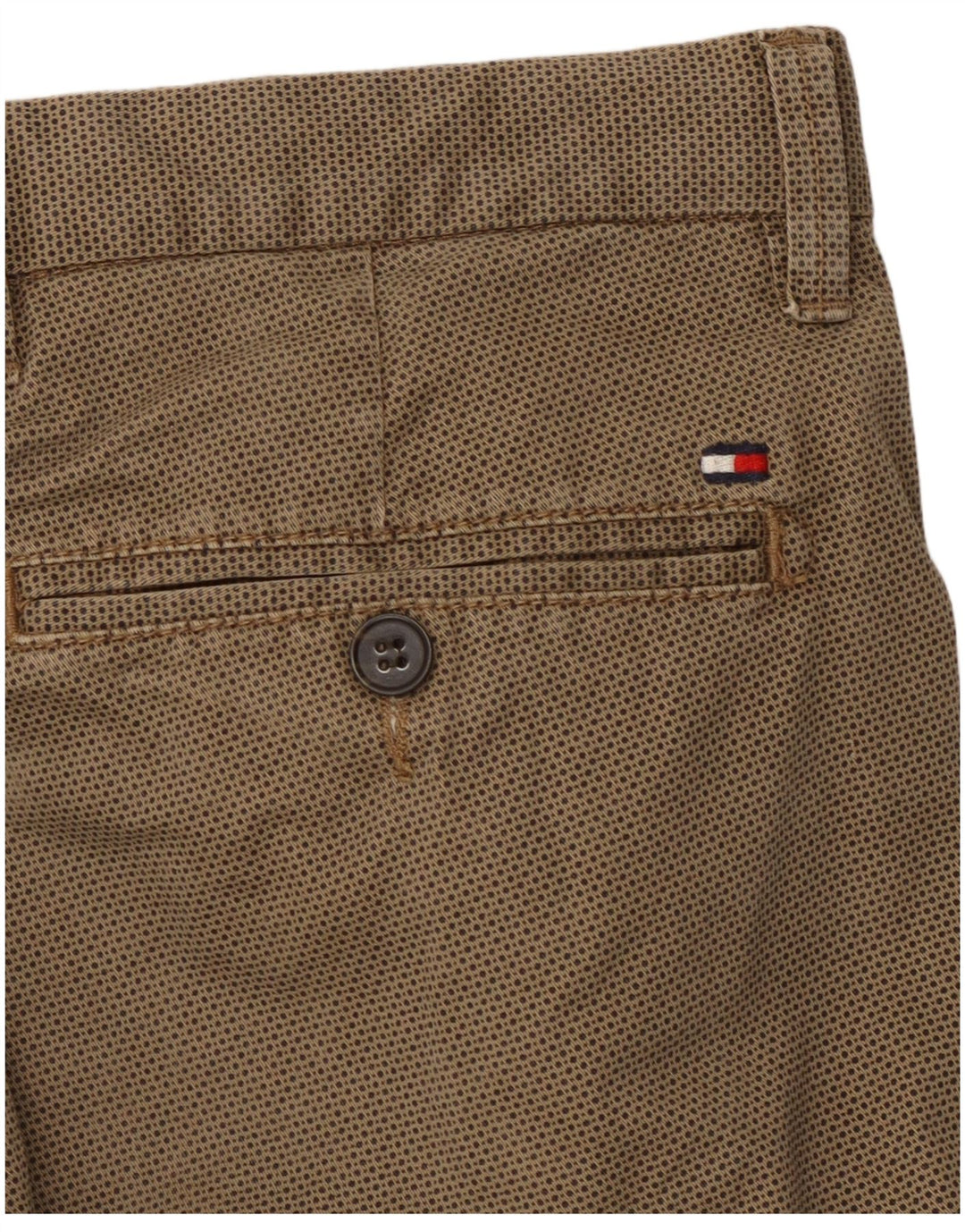 TOMMY HILFIGER Pantalón chino recto para hombre W34 L29 Algodón con manchas marrones