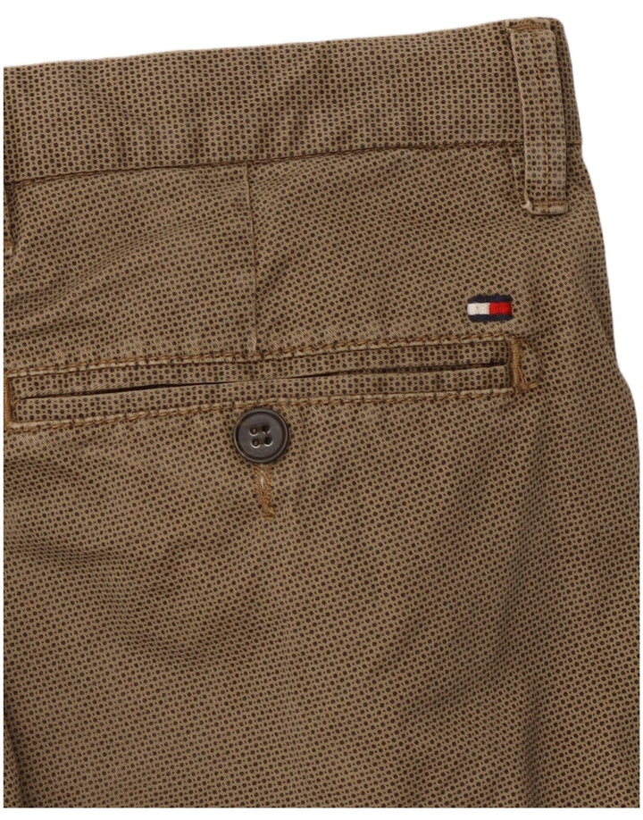 TOMMY HILFIGER Pantalón chino recto para hombre W34 L29 Algodón con manchas marrones