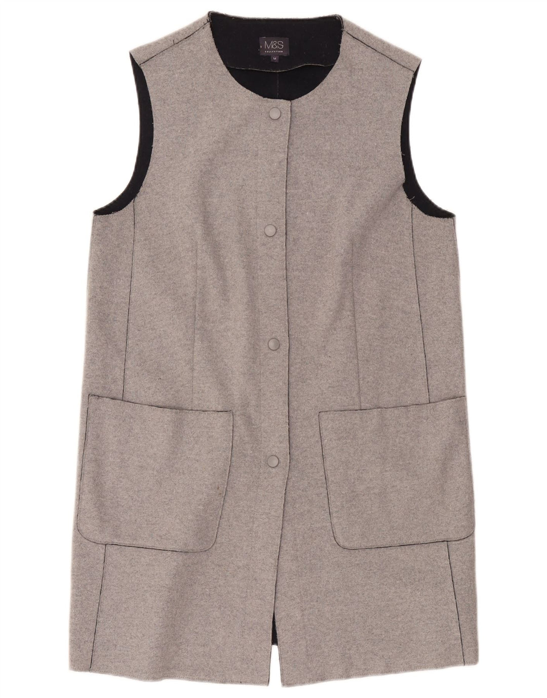 Marks & Spencer Suéter tipo cárdigan largo para mujer UK 44 Gris medio