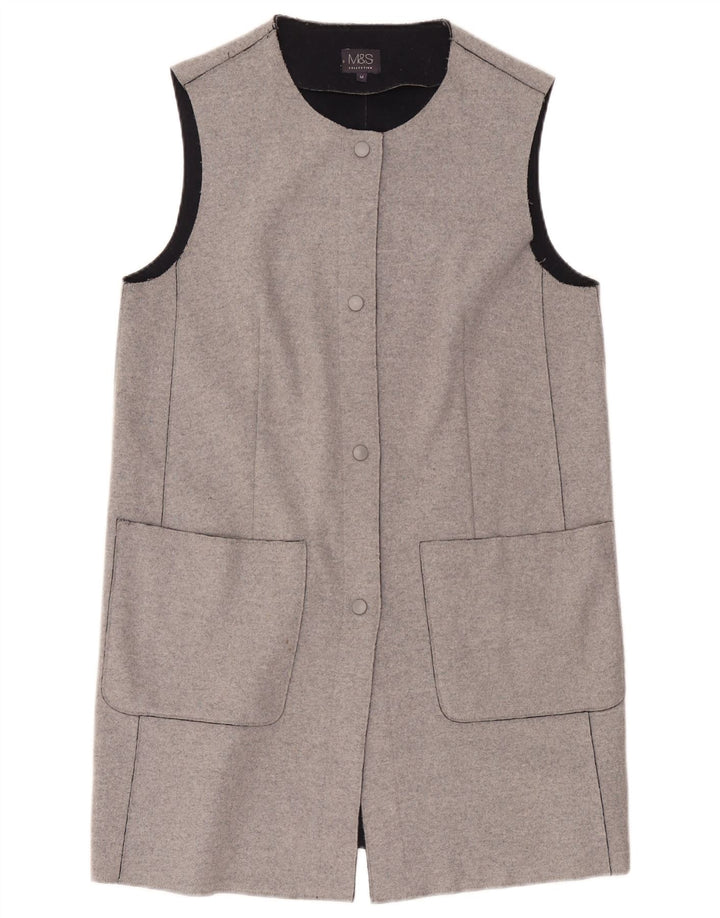Marks & Spencer Suéter tipo cárdigan largo para mujer UK 44 Gris medio
