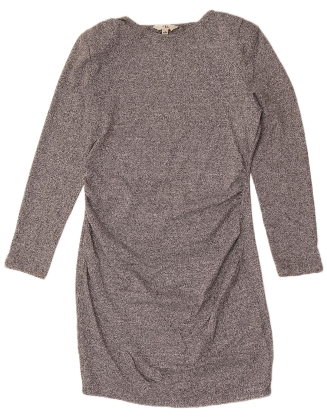 Marks & Spencer Vestido tubo de manga larga para mujer UK 44 Gris medio moteado