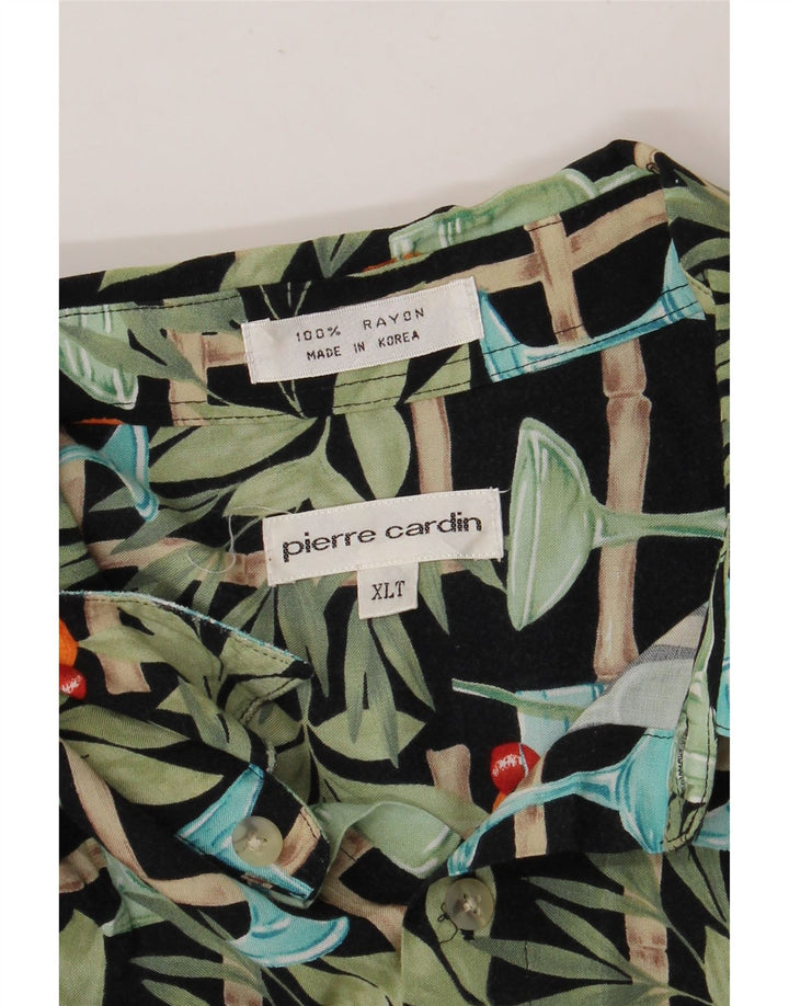 PIERRE CARDIN Camisa de manga corta con estampado abstracto para hombre XL Multicolor