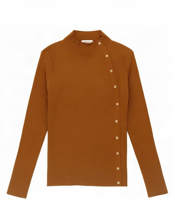 Zara Mujer Top Manga Larga UK 44 Large Viscosa Caqui