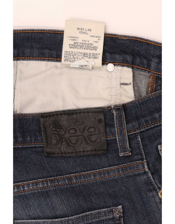 Lee Vaqueros Rectos Powell Para Hombre W33 L30 Algodón Azul