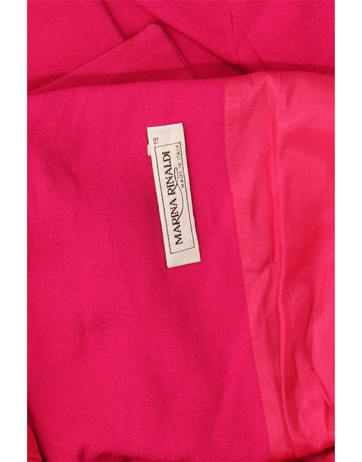 MARINA RINALDI Chaqueta tipo blazer de 3 botones para mujer Talla 19 Pequeño Rosa
