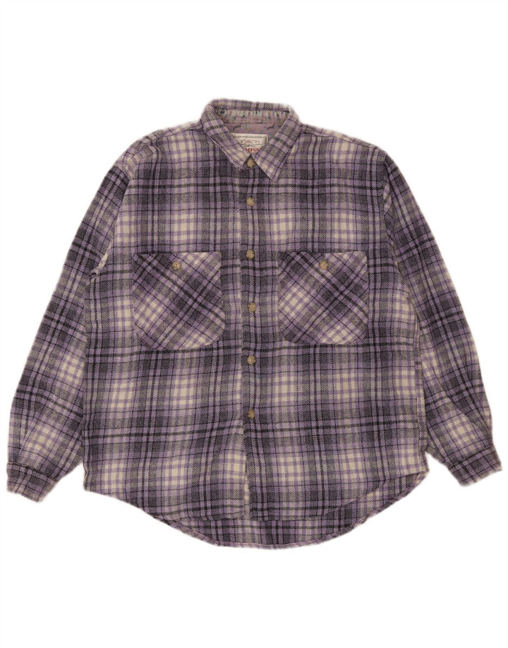 Wampum Camisa De Franela Hombre XL Cuadros Morados