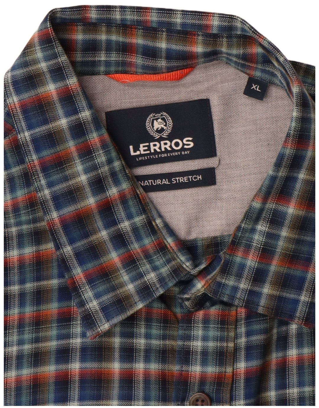 Lerros Camisa Stretch Hombre XL Cuadros Azul Marino