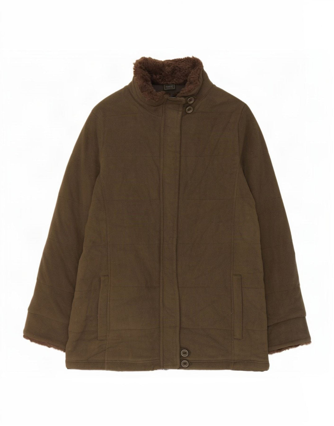 Marks & Spencer Chaqueta polar para mujer UK 12 Poliéster verde medio