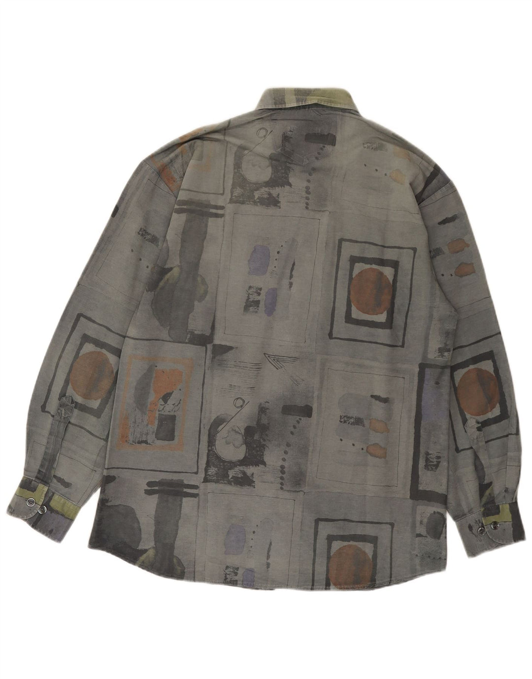 Camisa Jean Chatel Hombre Patchwork Gris Medio