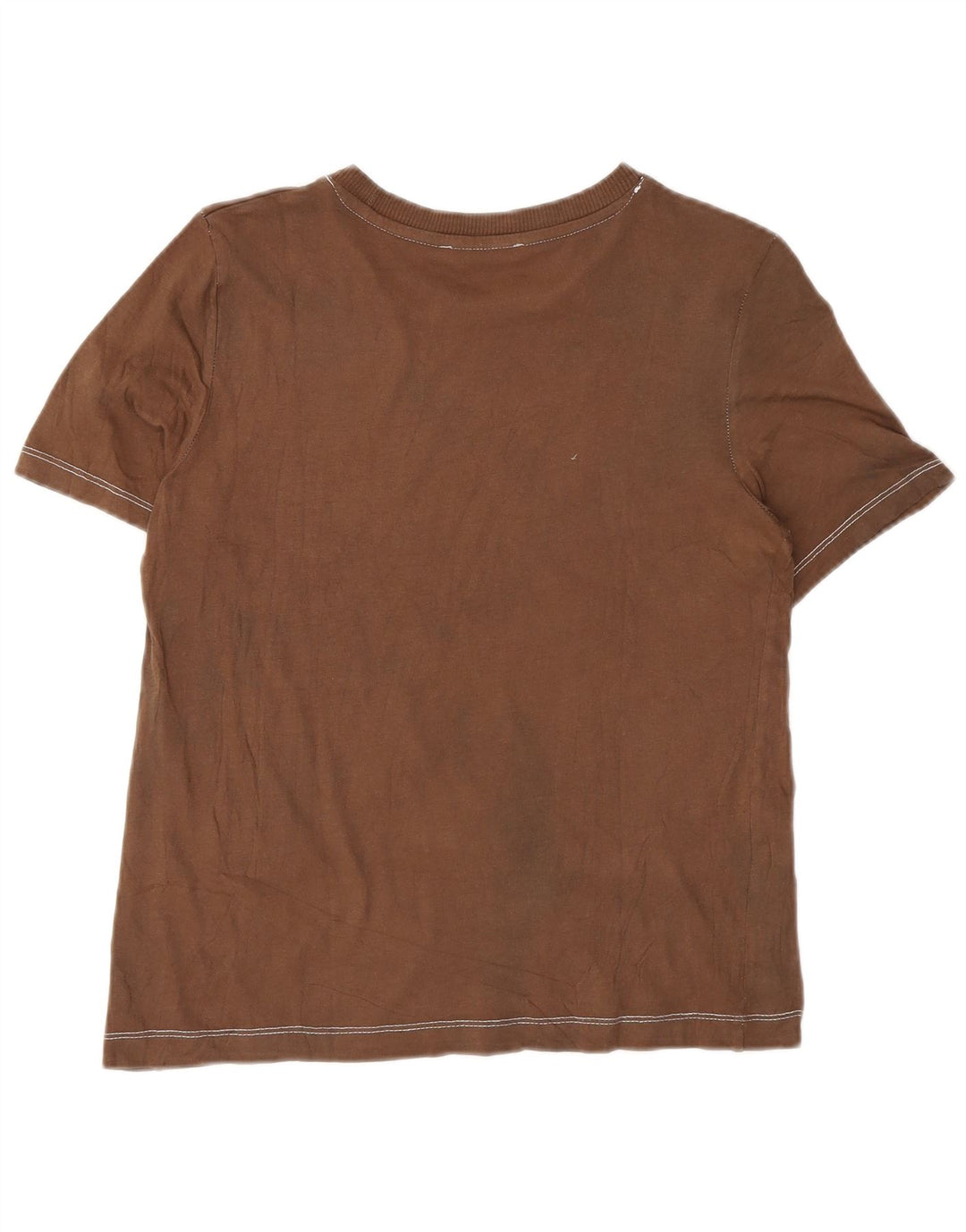 Zara Mujer Camiseta Top UK 10 Small Marrón
