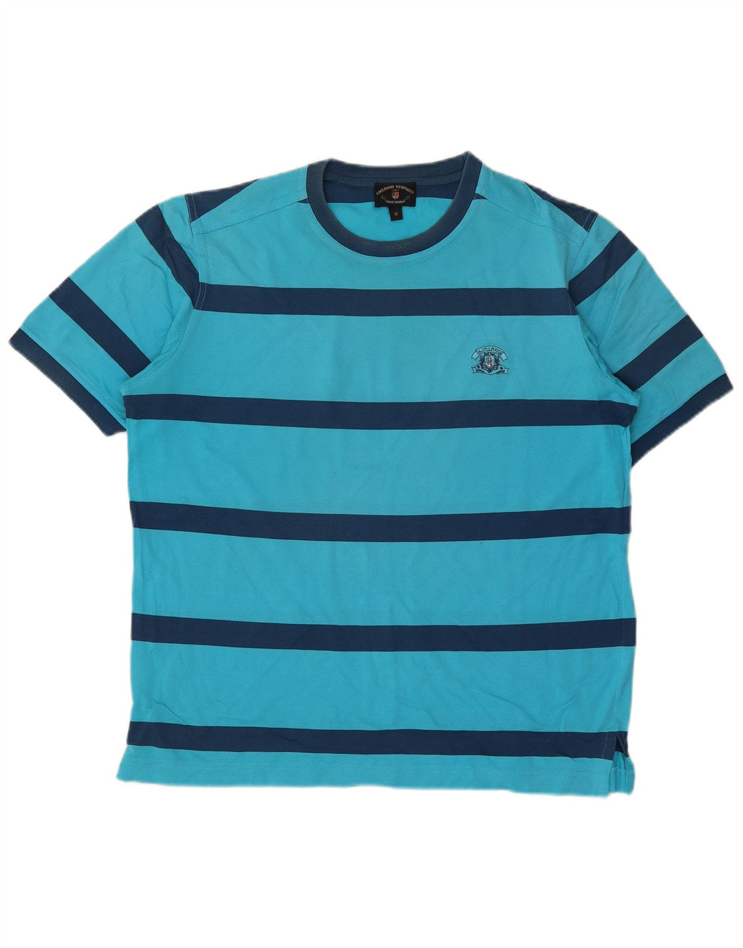 AMERIGO VESPUCCI Camiseta Hombre Top Rayas Azul Medio