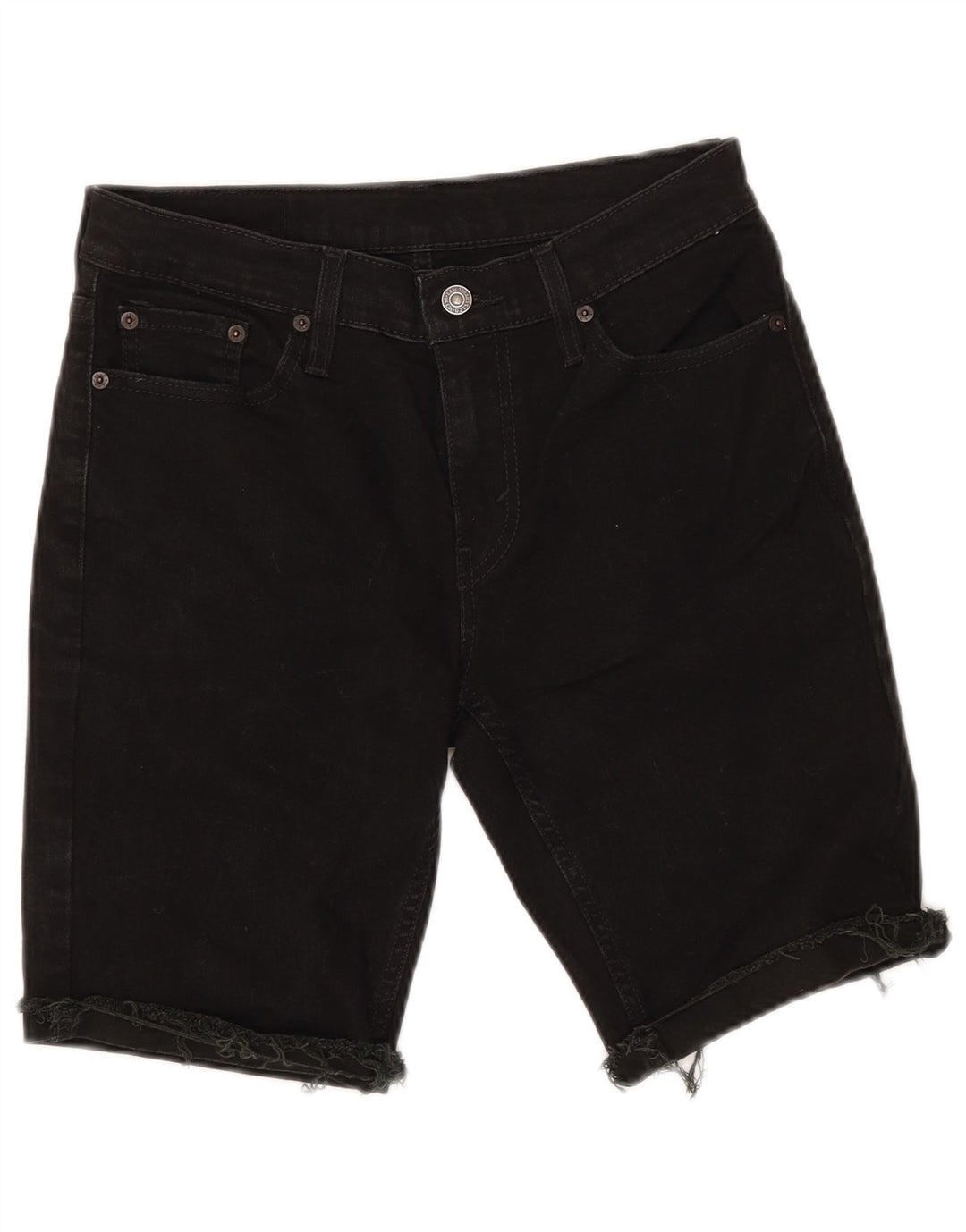 LEVI'S Pantalones cortos vaqueros 511 para mujer W30 Algodón negro mediano