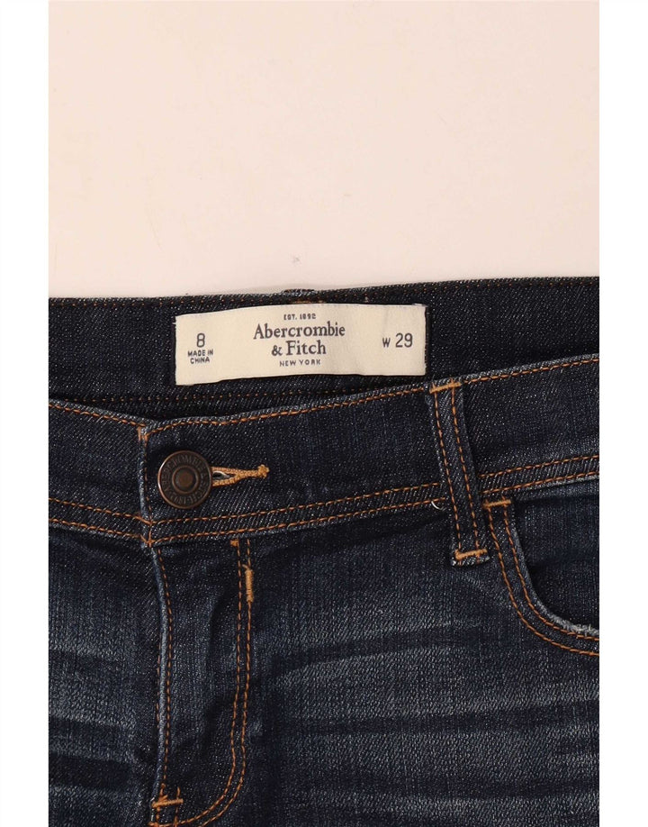 Abercrombie & Fitch Pantalones cortos de mezclilla para mujer US 8 Medium W29 Azul marino