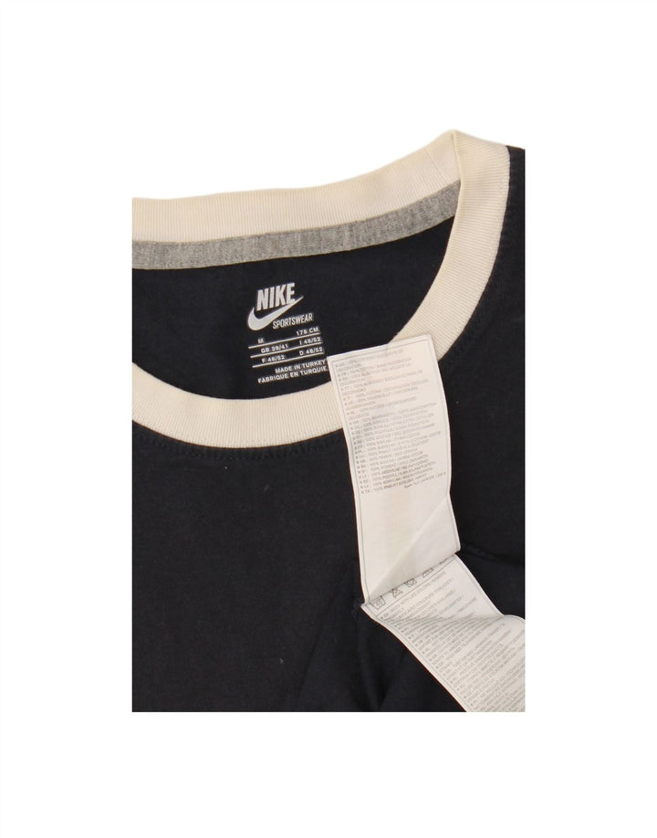 NIKE Mens T-Shirt Top UK 39/41 Medium Navy Blue Cotton