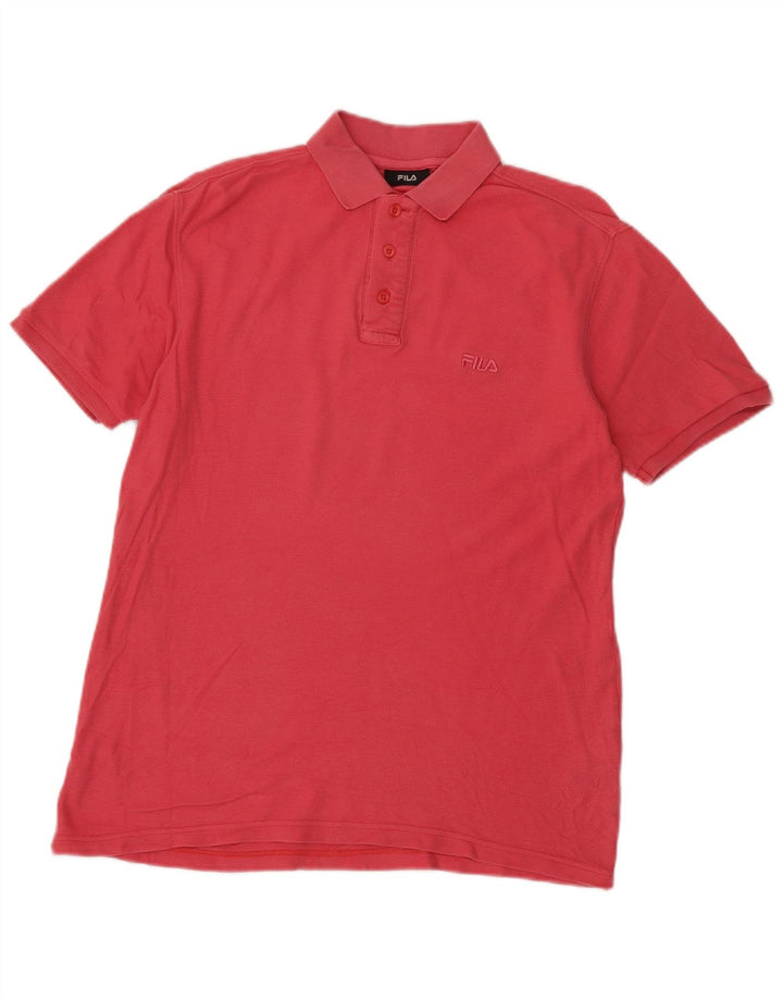 FILA Polo Hombre Pequeño Algodón Rosa