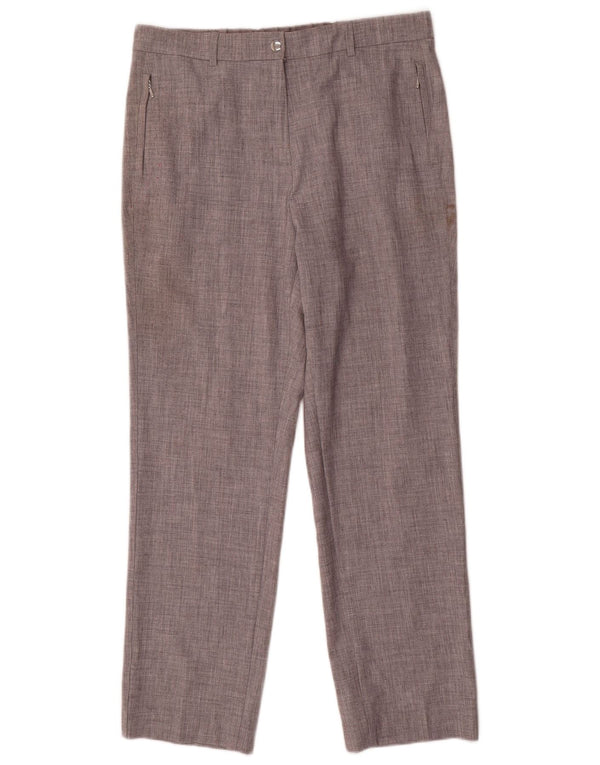 Marks & Spencer Pantalones casuales de cintura alta para mujer UK 40 Large W32 L29 Gris