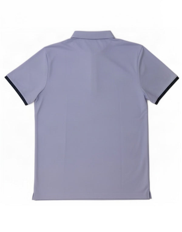 Polo Adidas Hombre Poliéster Rayas Morado Medio
