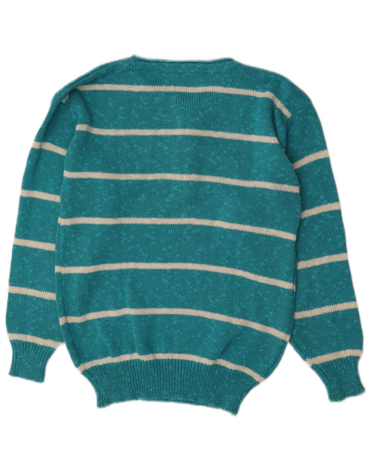 Nanette - Jersey con cuello y botones para mujer, talla 40, talla pequeña, color turquesa
