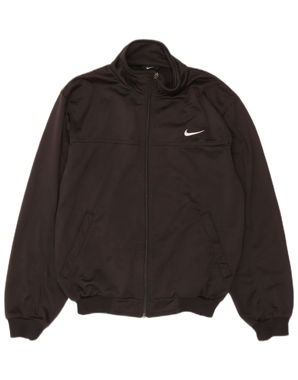 Nike Mens Graphic Chándal Top Chaqueta UK 34/35 XS Negro Poliéster