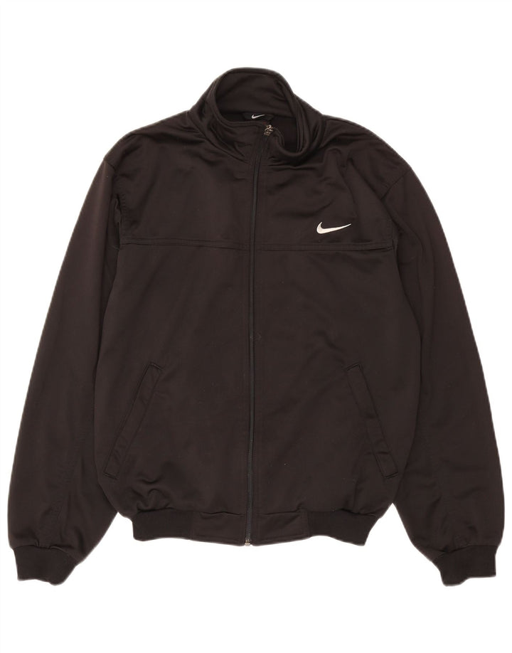 Nike Mens Graphic Chándal Top Chaqueta UK 34/35 XS Negro Poliéster
