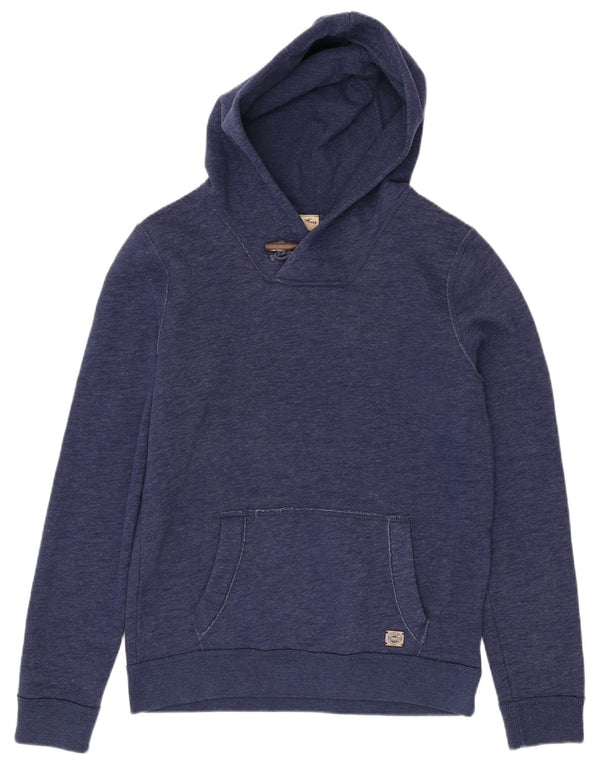 Hollister Mens Hoodie Jumper Medium Navy Blue Cotton