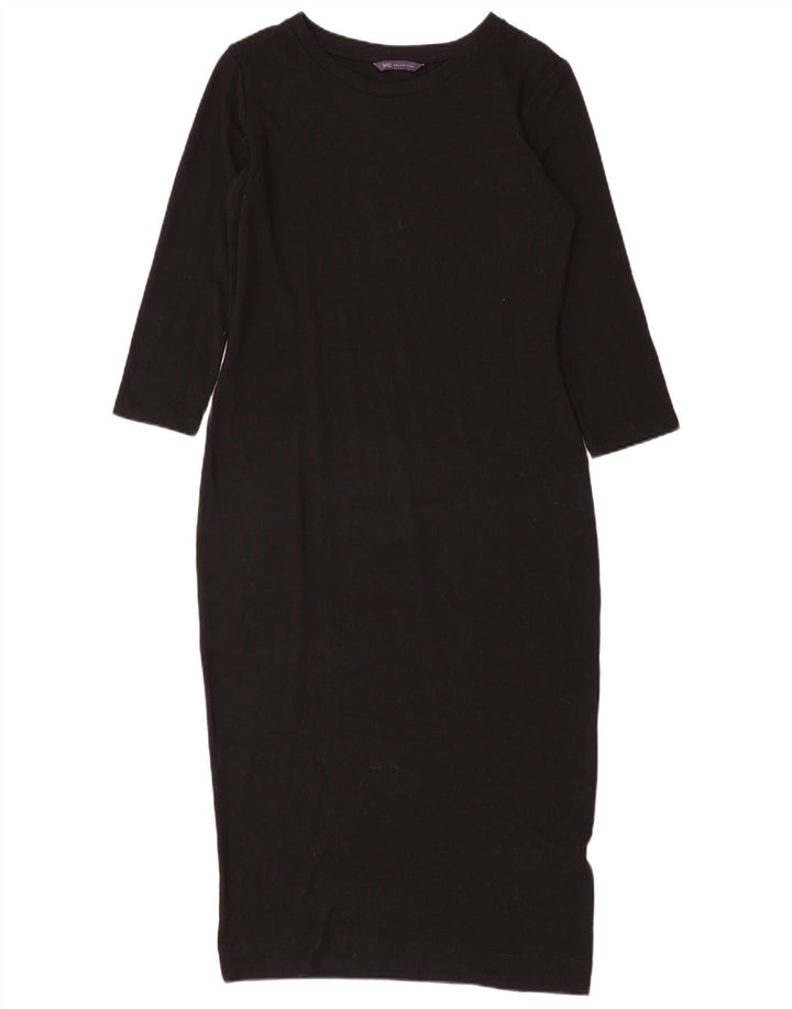 MARKS & SPENCER Vestido tubo de manga 3/4 para mujer UK 40 Pequeño Poliéster negro