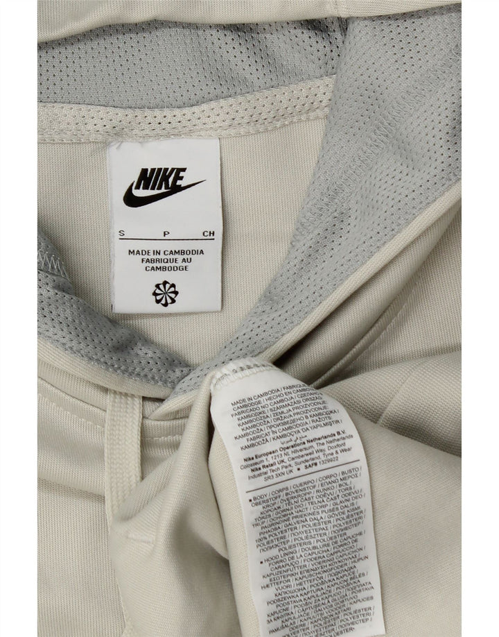 NIKE Jersey con capucha gráfica para hombre, talla pequeña, poliéster color block gris