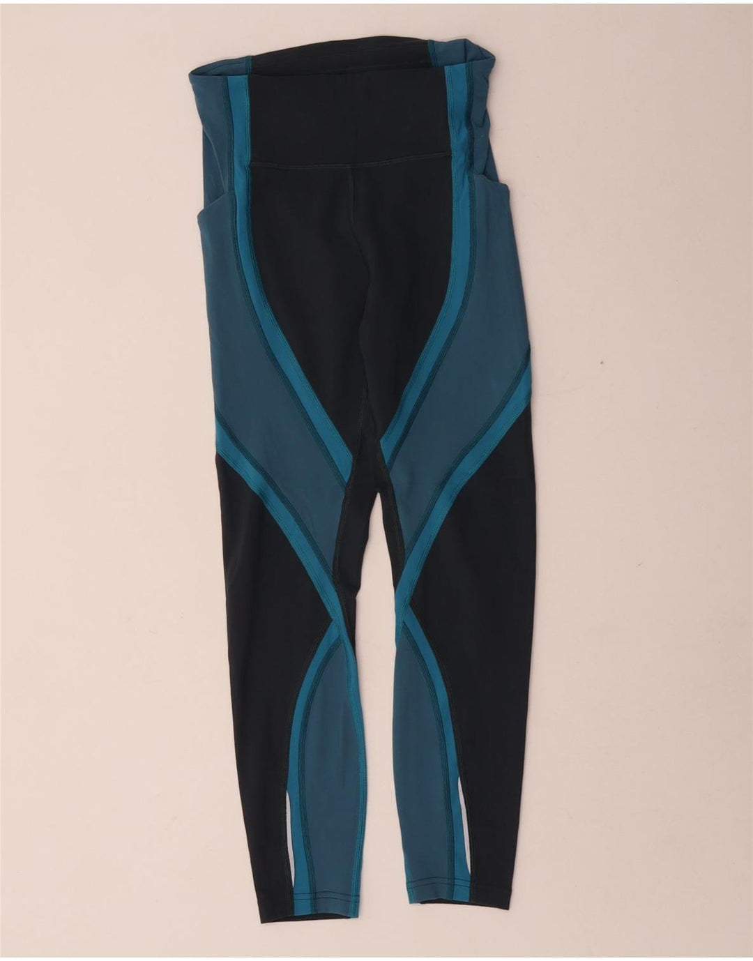 Lululemon Leggings para mujer US 4 Pequeño Azul Colorblock Nylon