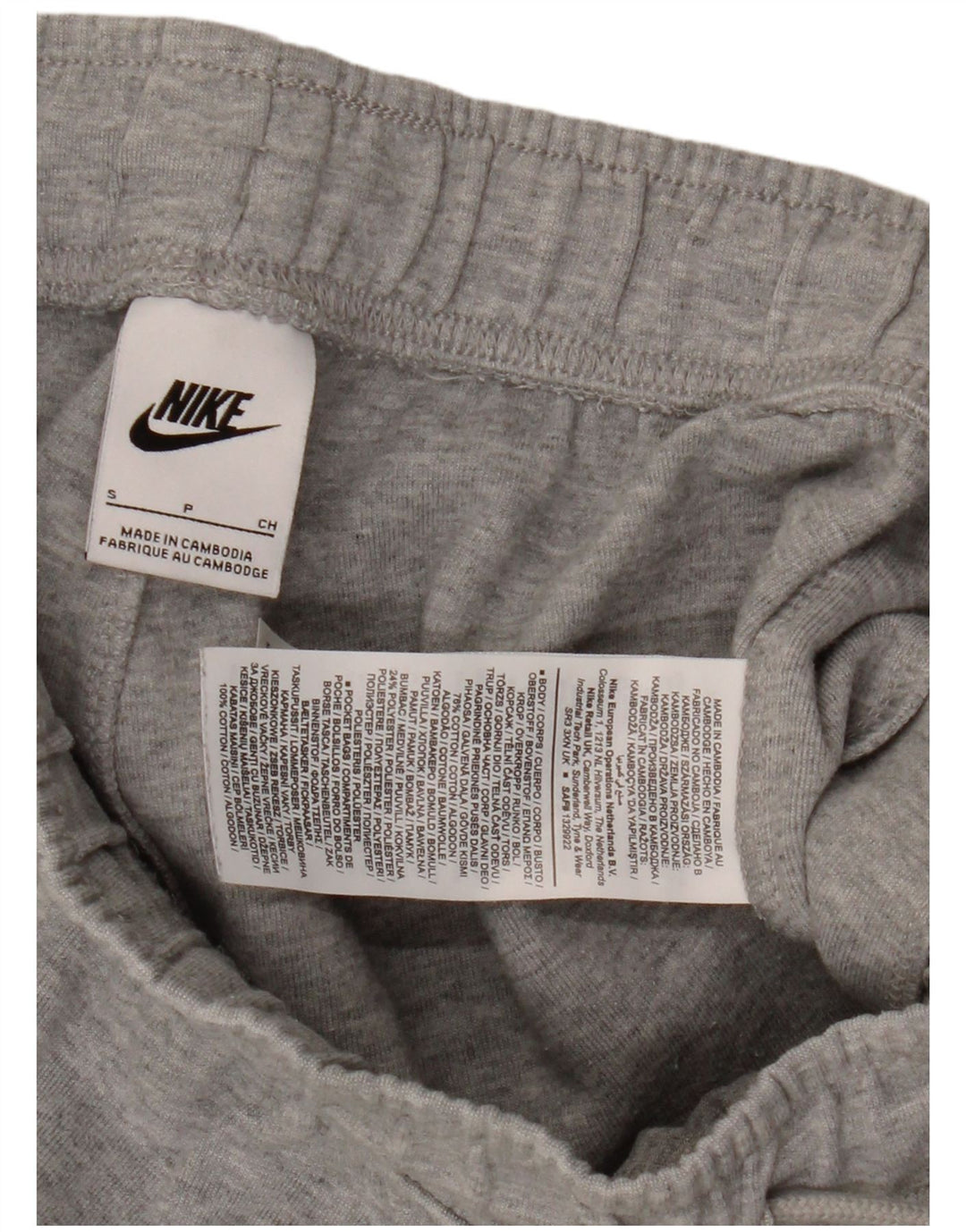 Nike Pantalones de Chándal para Hombre Joggers Small Gris Algodón
