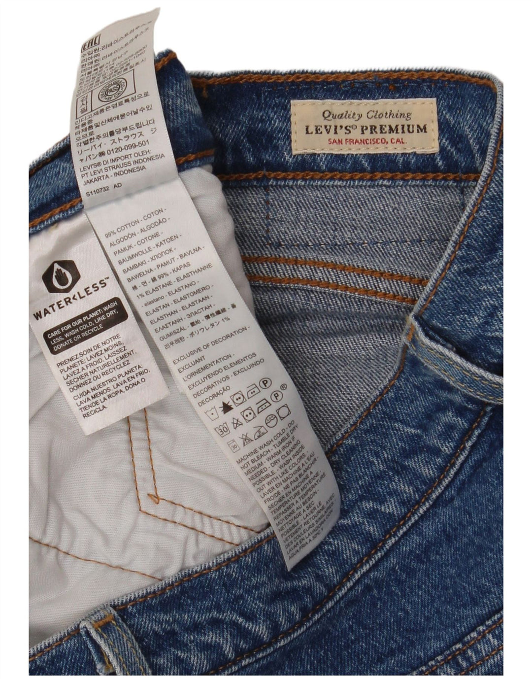 Levi's Hombre 501 Vaqueros Rectos W31 L28 Algodón Azul