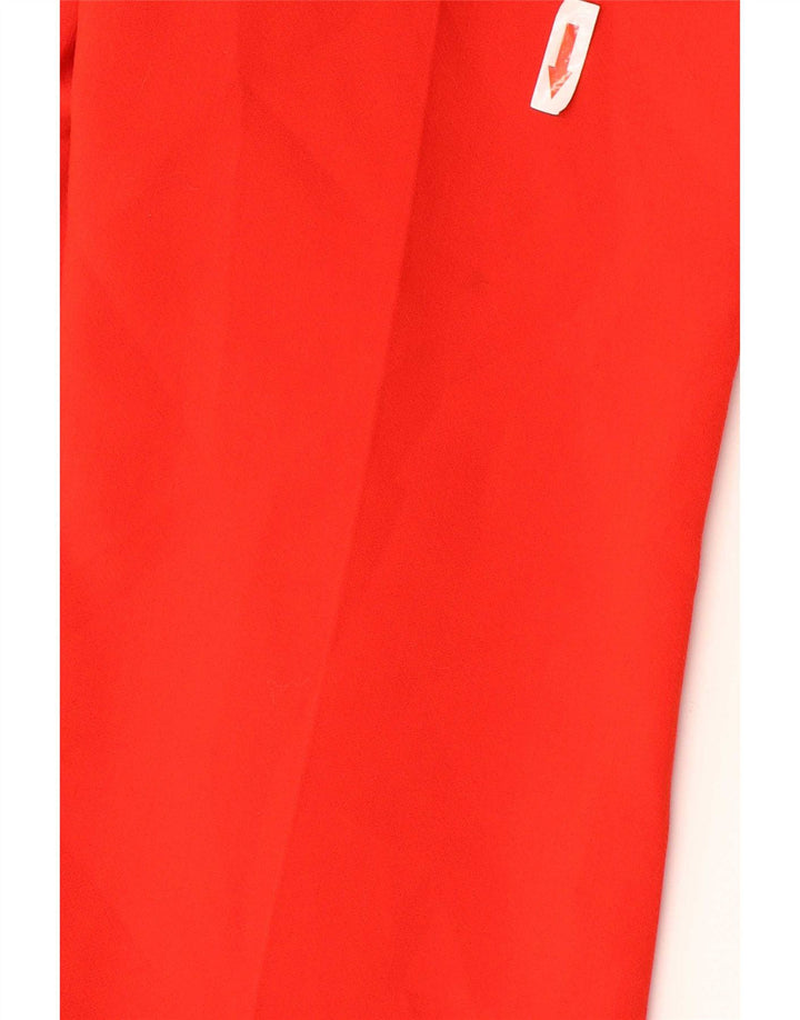 Zara Mujer Pantalón Casual Bootcut Pequeño W26 L29 Poliéster Rojo