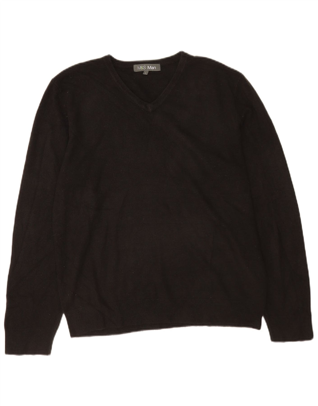 Marks & Spencer Suéter con Cuello en V para Hombre Grande Acrílico Negro