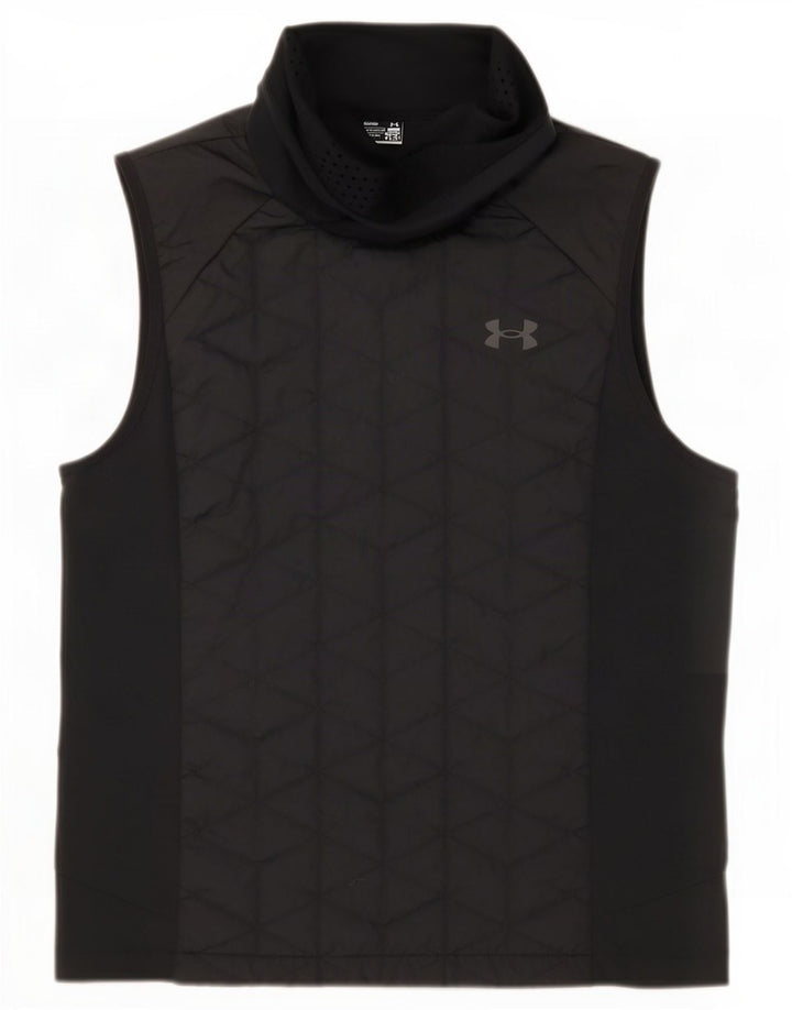 Under Armour Camiseta sin mangas Cold Gear para mujer UK 14 Mediano Negro Poliéster