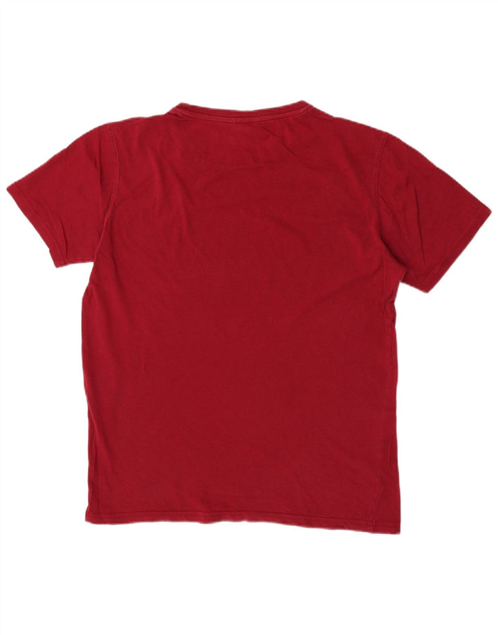 Carrera - Camiseta gráfica para hombre, color burdeos mediano