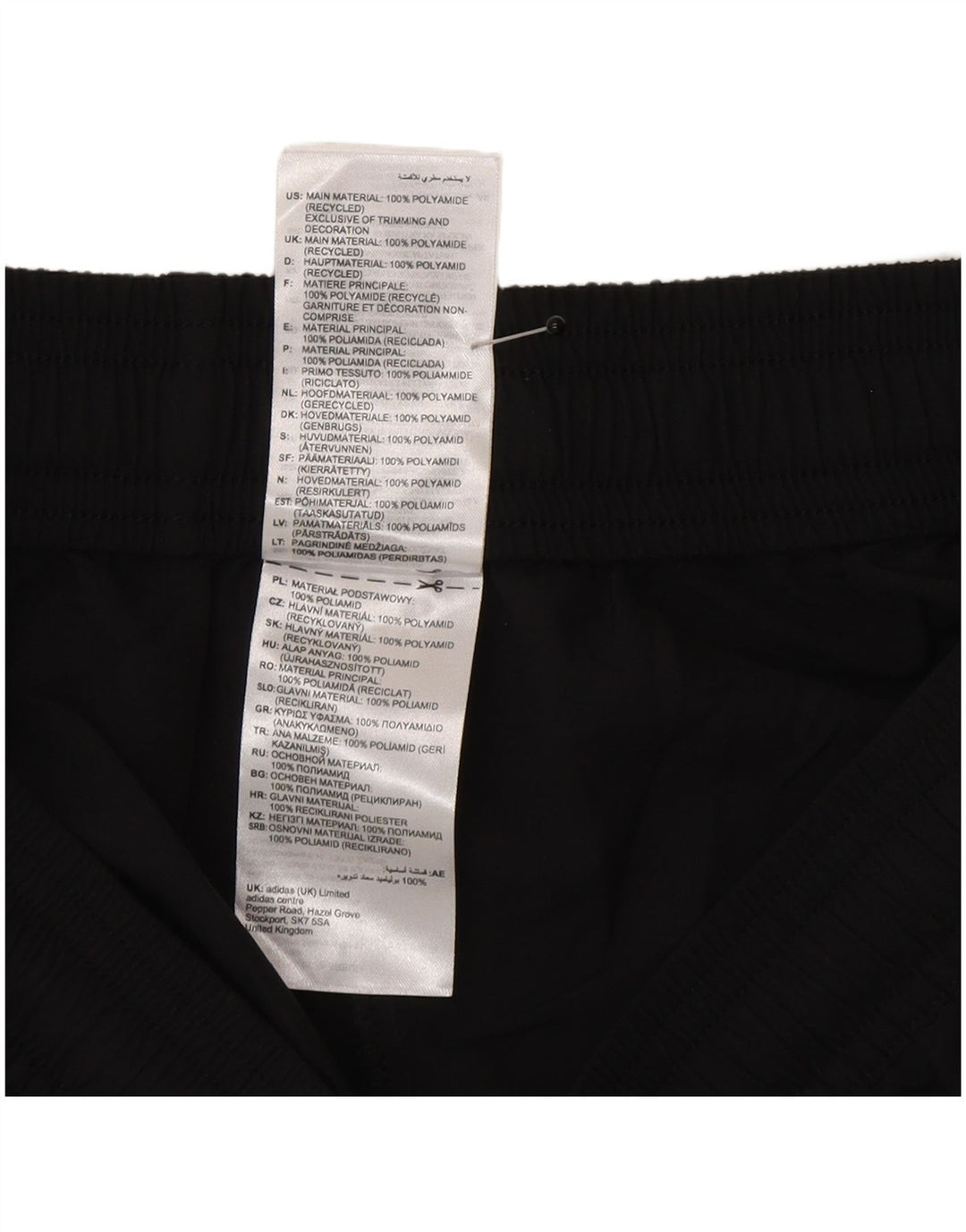 Adidas Pantalones cortos deportivos gráficos para hombre Poliéster negro mediano