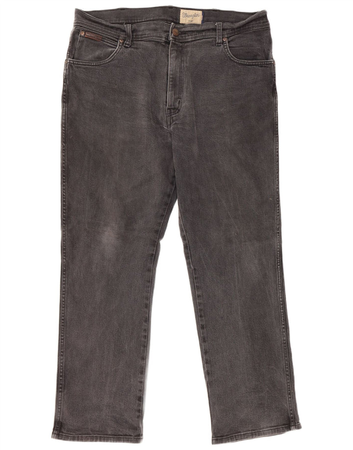 WRANGLER Vaqueros rectos Texas para hombre W38 L30 Algodón negro