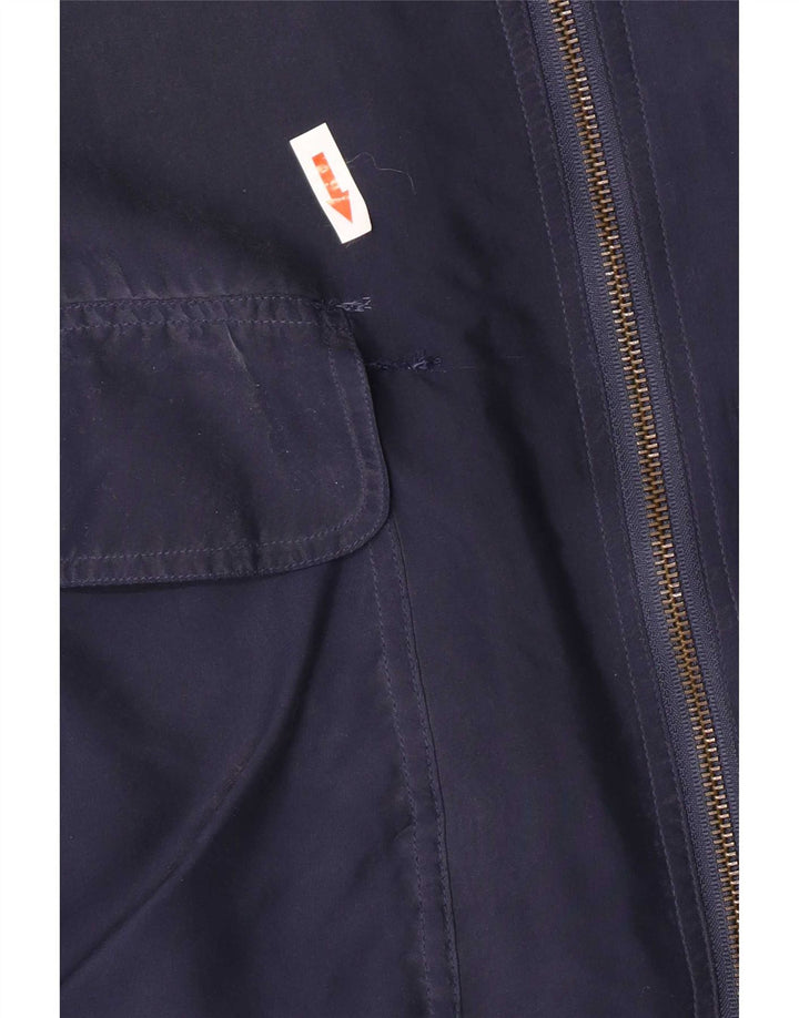 Leader Chaqueta Bomber para Hombre UK 42 XL Seda Azul Marino
