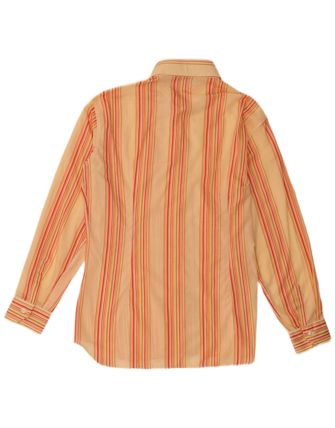Camisa Cassera Hombre Mediana Naranja A Rayas