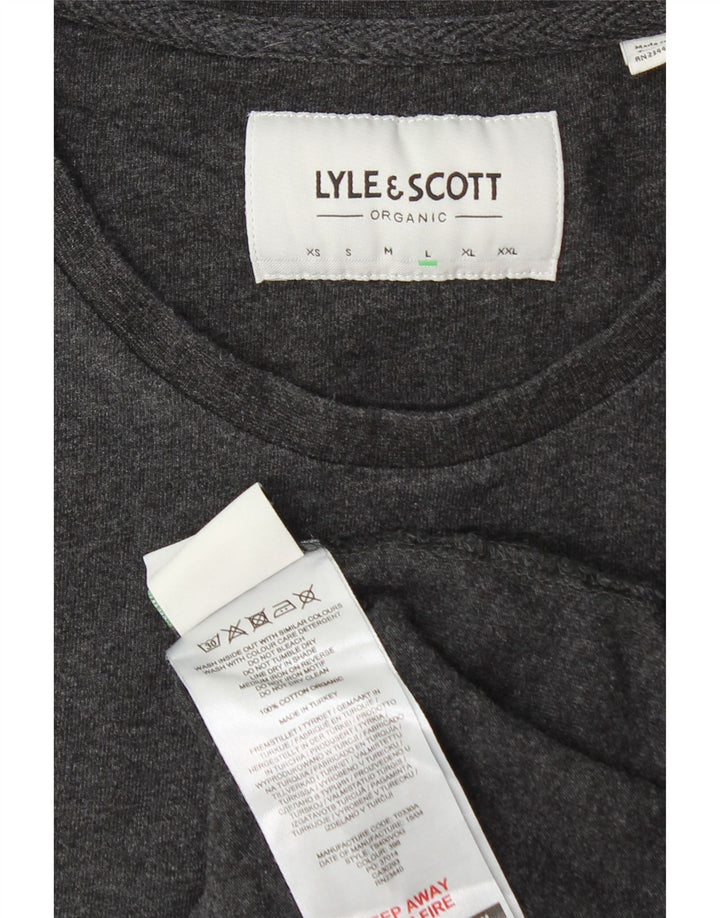 Lyle & Scott - Camiseta para hombre, talla grande, algodón gris