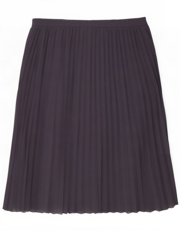 Falda plisada para mujer Marks & Spencer UK 20 2XL W42 Poliéster azul marino