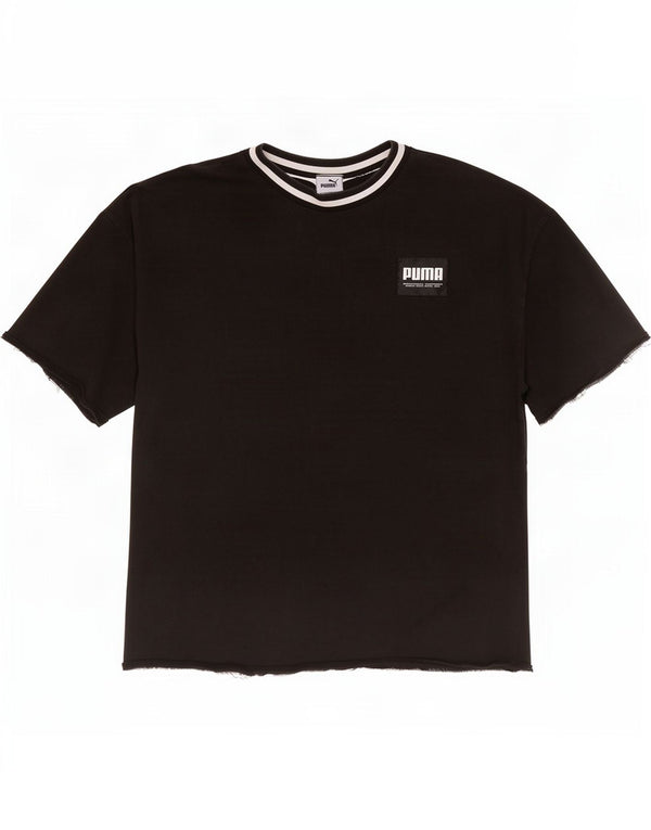 Puma - Camiseta para hombre, talla grande, algodón negro