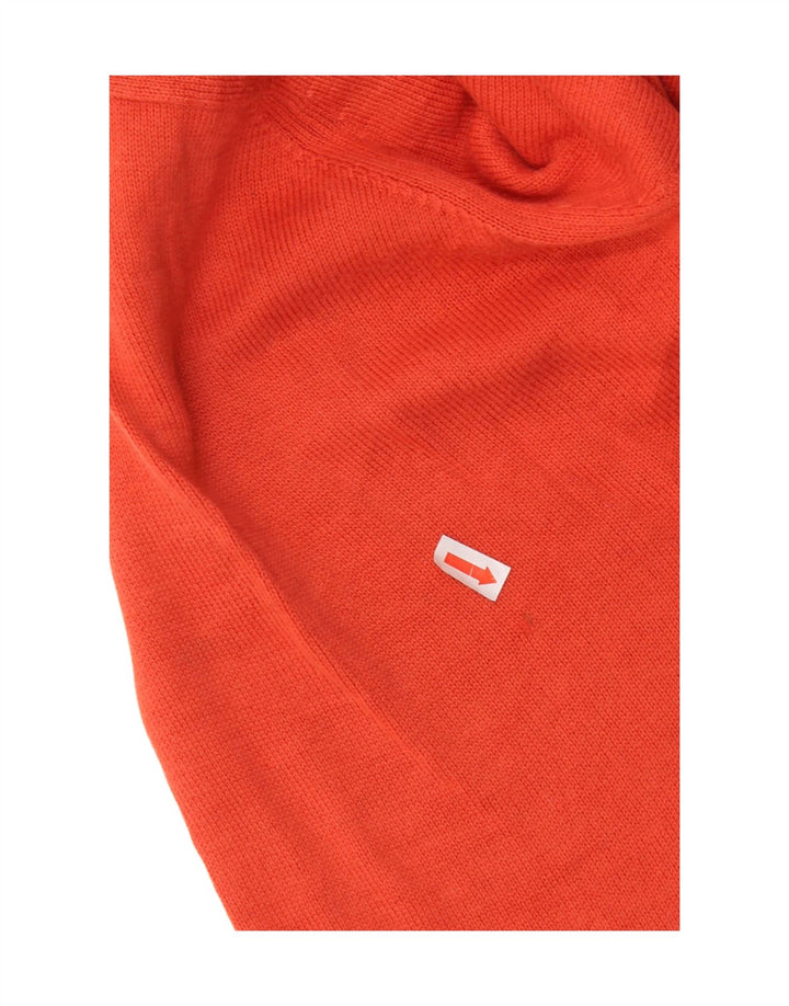 Lacoste - Jersey de cuello redondo para hombre, talla 4, algodón naranja mediano